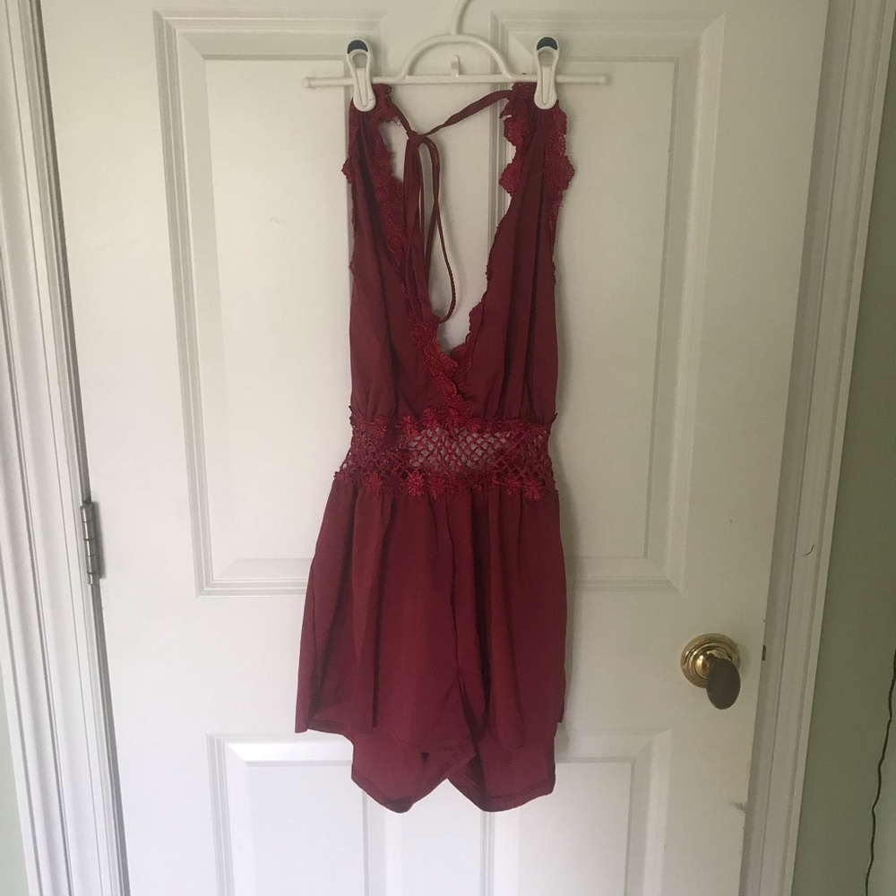 Maroon Romper